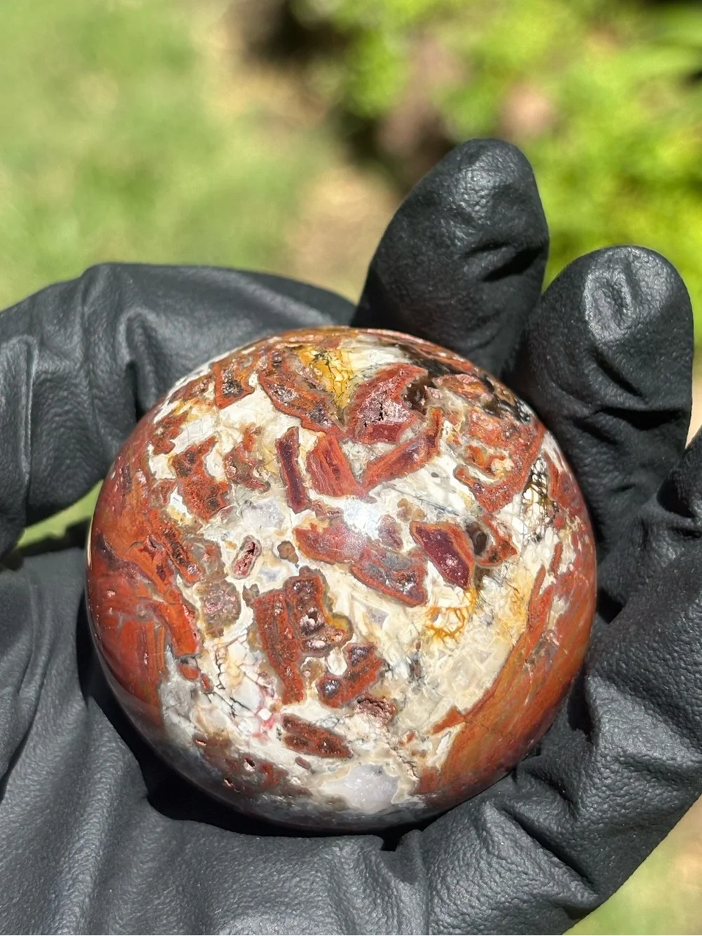 Warring State Agate Crystal Sphere with Natural Imperfections